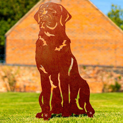 Black Chocolate Red Fox Labrador Statue Dog Owner Gift Garden Ornament